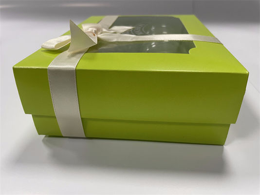स्पष्ट ढक्कन के साथ हरी मकरॉन बॉक्स अनुकूलित बायोडिग्रेडेबल मकरॉन पैकेजिंग