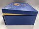 नीली एमडीएफ कागज उपहार बॉक्स कॉस्मेटिक के लिए चुंबकीय बॉक्स पैकेजिंग